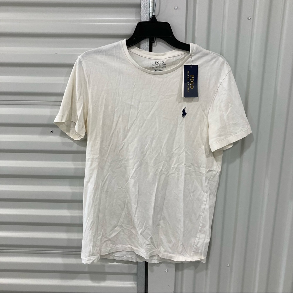 Polo by Ralph Lauren Men's Cream Short Sleeve Tee